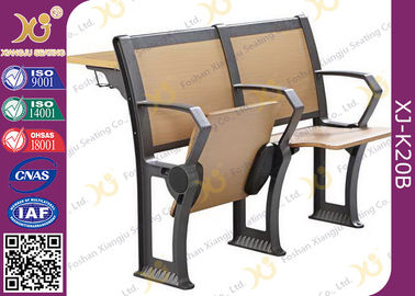 China Attractive Design Finished Black Epoxy Powder Lecture Hall Seats With Writing Board supplier