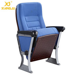 China American Styles ABS Armrest Strong Aluminum Base Auditorium Chair With Writing Pad supplier