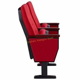 China Durable Red Fabric Auditorium Chairs With Wooden Or PP Writing Pad supplier