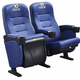 China Blue Frabic ABS Theatre Seating Chairs Home Furniture Plastic Shell Anti - Fading supplier