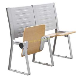 China Armless Waiting Room College Classroom Furniture / Floor Mounted Fold Up Chairs supplier