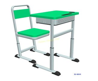 China K019 Single Dual Modern Student Desk And Chair Set with Groove HDPE Material supplier