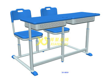China HDPE / PVC Tabletop Student Desk And Chair Set Size 1200* 400 * 25 mm supplier