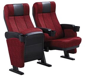 China Moveable Armrest Audience Seating Chairs Flame Retardant Fabric ISO supplier