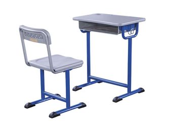 China Hollow PP Blue Student Desk And Chair Set For Tranning Room 5 Years Warranty supplier