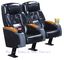 Steel Legs Wooden Armrest Genuine Leather Theater Seating Chairs With Cup Holder XJ-6878 supplier