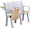 Plywood Metal University College Classroom Furniture / Foldable School Desk And Chair Set supplier