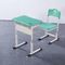 Aluminum Frame Middle High Student Desk And Chair Set HDPE Surface Mint Green supplier