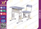 Double Tube Strong Support Aluminum Student Desk And Chair Set For University School supplier
