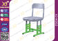 Double Tube Strong Support Aluminum Student Desk And Chair Set For University School supplier