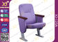Purple Full Upholstered Cover Auditorium Chairs In Short Back Rest supplier