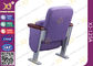 Purple Full Upholstered Cover Auditorium Chairs In Short Back Rest supplier